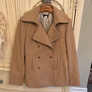 J. Crew Tan Double-Breasted Pea Coat